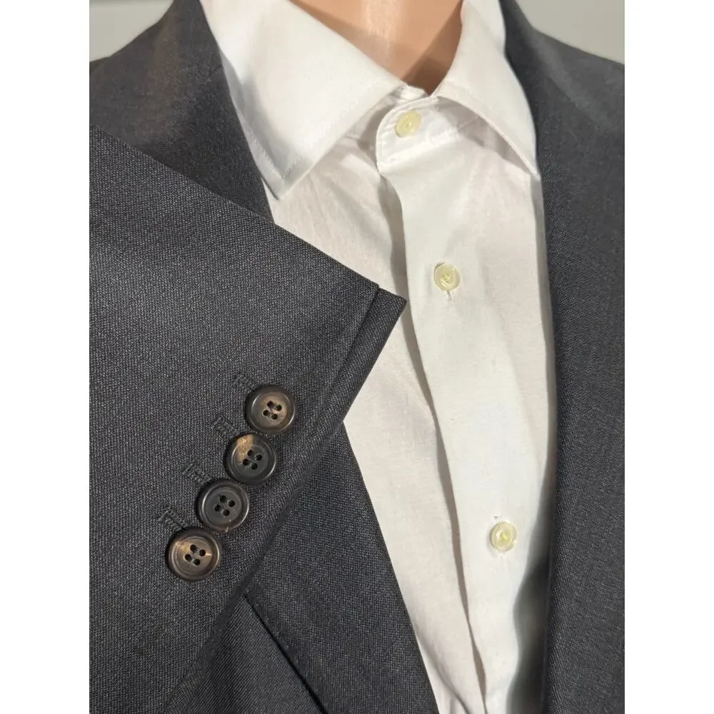 Brunello Cucinelli Charcoal Wool Unstructured Sportcoat Blazer 46 38R